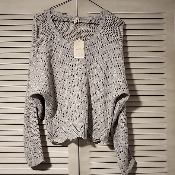 Light gray blue knit sweater size small from hem & thread - Picture 2 of 4